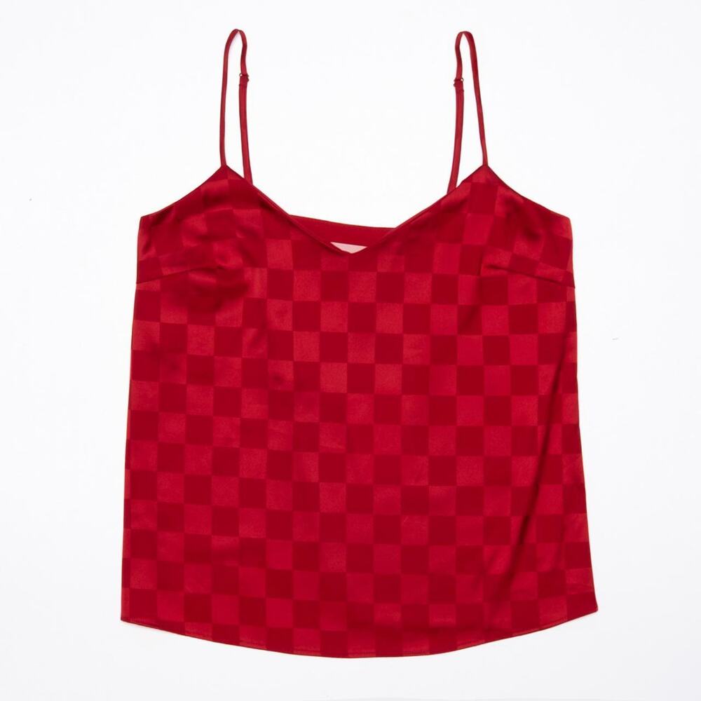 Show Me Your Mumu Smith Red Satin Cami Top